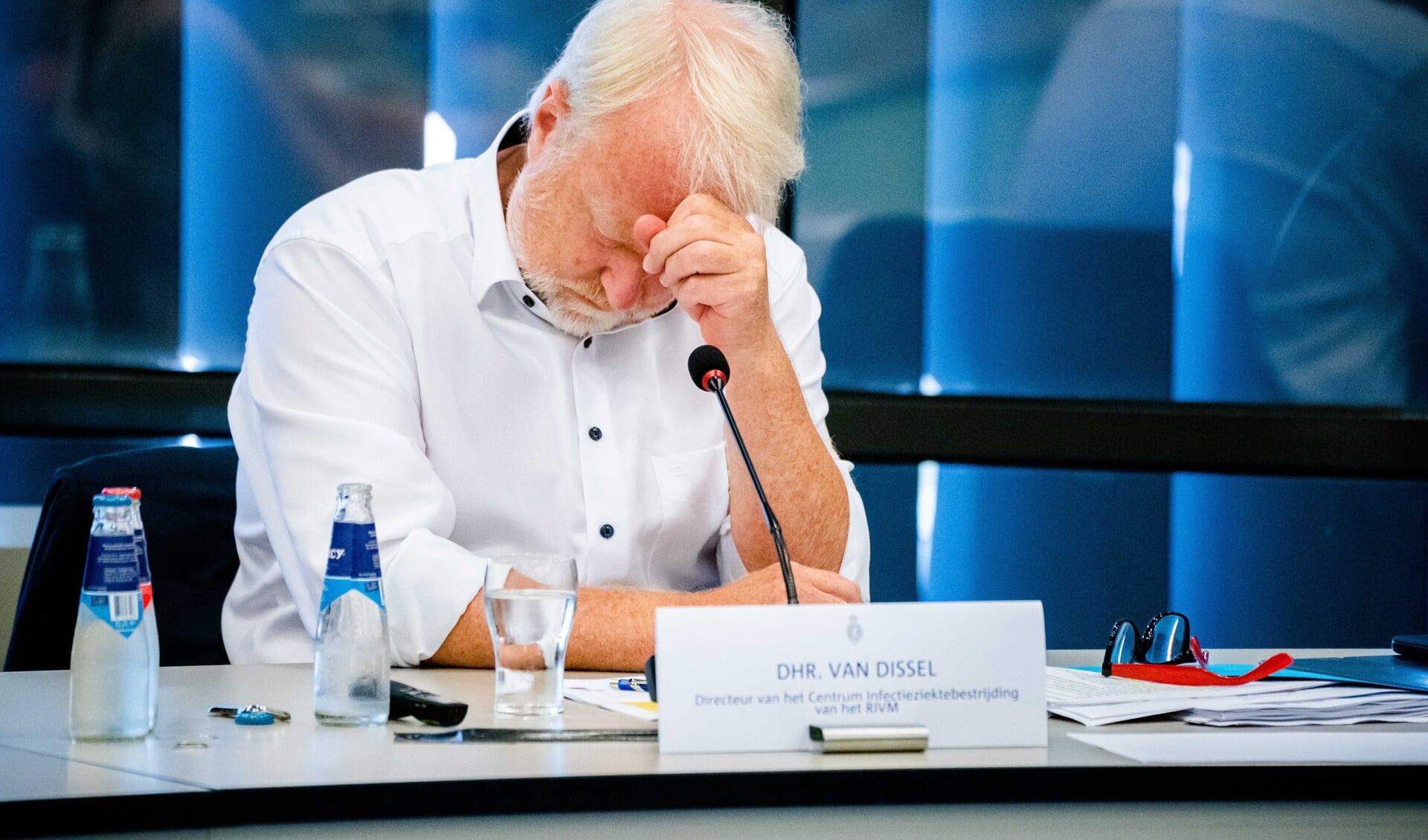 Jaap van Dissel, directeur van het RIVM, gefotografeerd tijdens een briefing van de Tweede Kamer, is in belangrijke mate het gezicht geworden van de wetenschappers die het kabinet adviseren over de corona-aanpak.