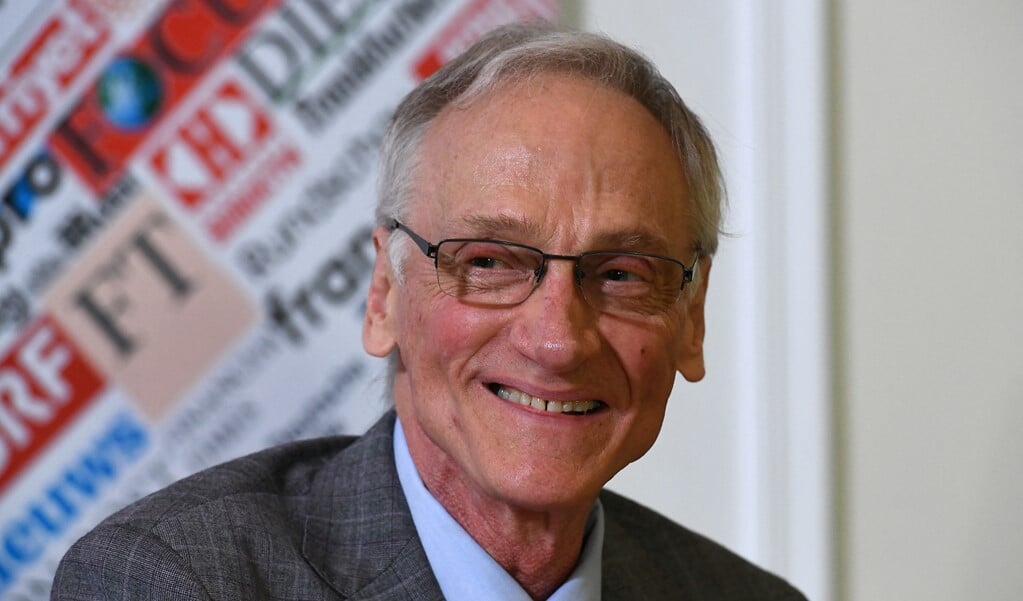 Phil Saviano, het Amerikaanse slachtoffer van kerkelijk seksueel misbruik, tijdens een persconferentie in Rome in 2020. (beeld afp / Vincenzo Pinto)