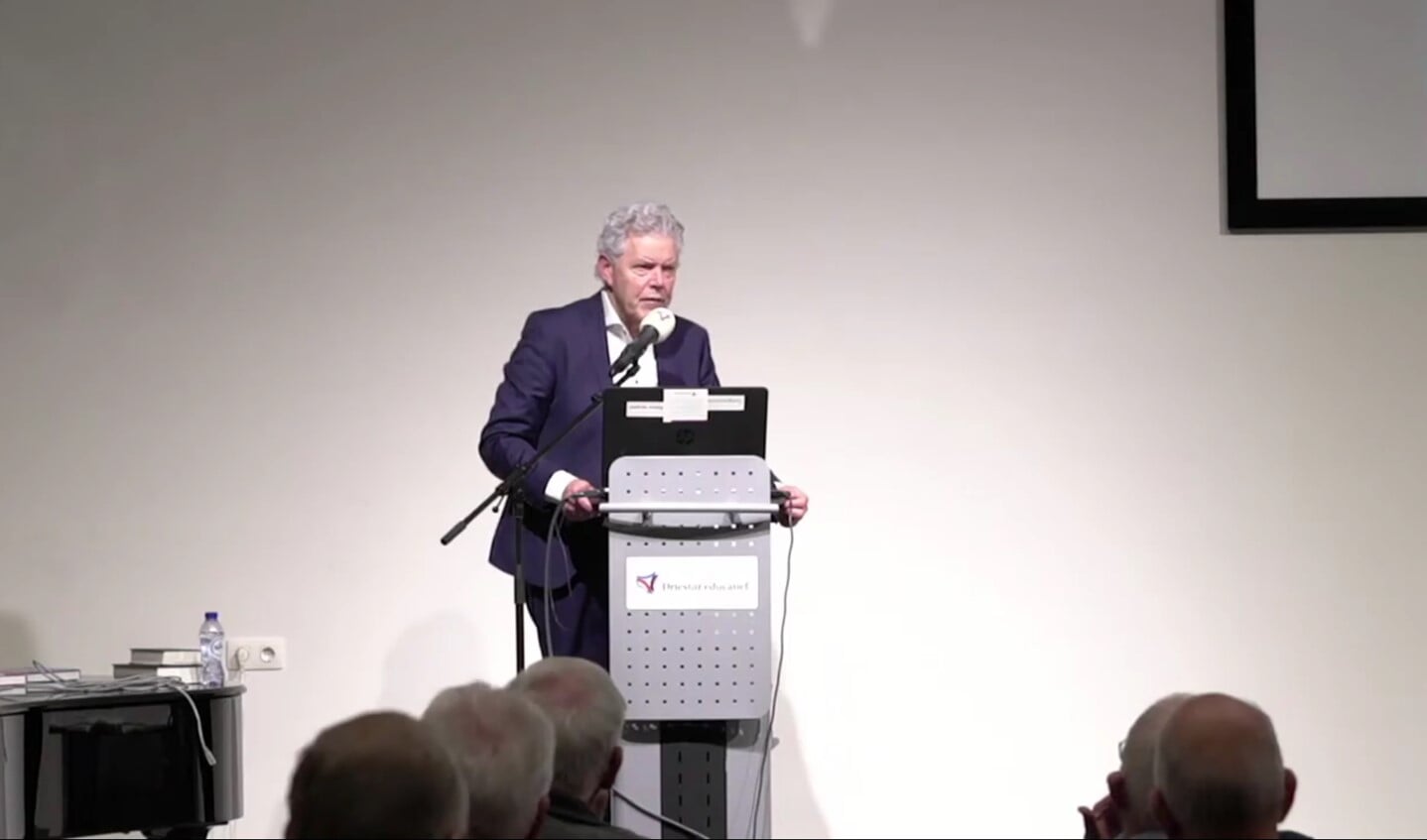 Paul Visser tijdens de debatavond in Gouda.