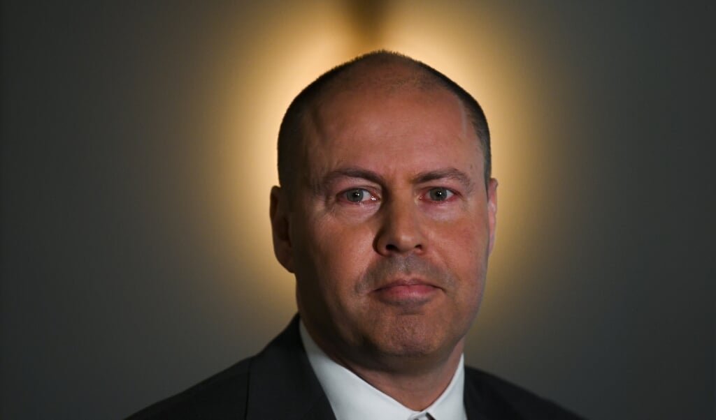 Minister van Financiën Josh Frydenberg: ‘Wij gaan niet in op dwang en dreigementen, waar ze ook vandaan komen.' (beeld epa / Lukas Coch)