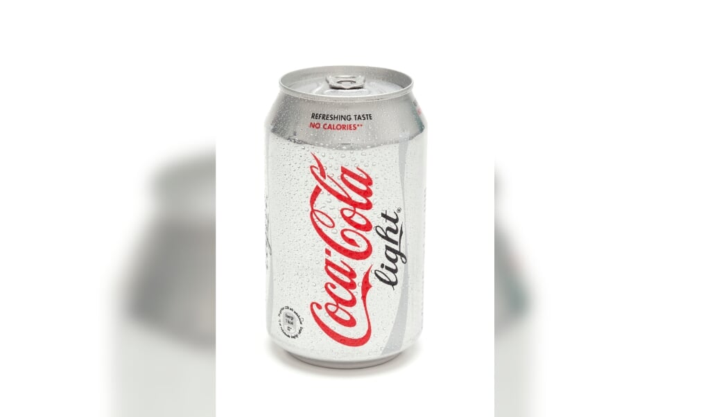 Trebnje, Slovenia - June 03, 2011: A can of Coca Cola light without calories on the white background with a little shadow.  (beeld istock)