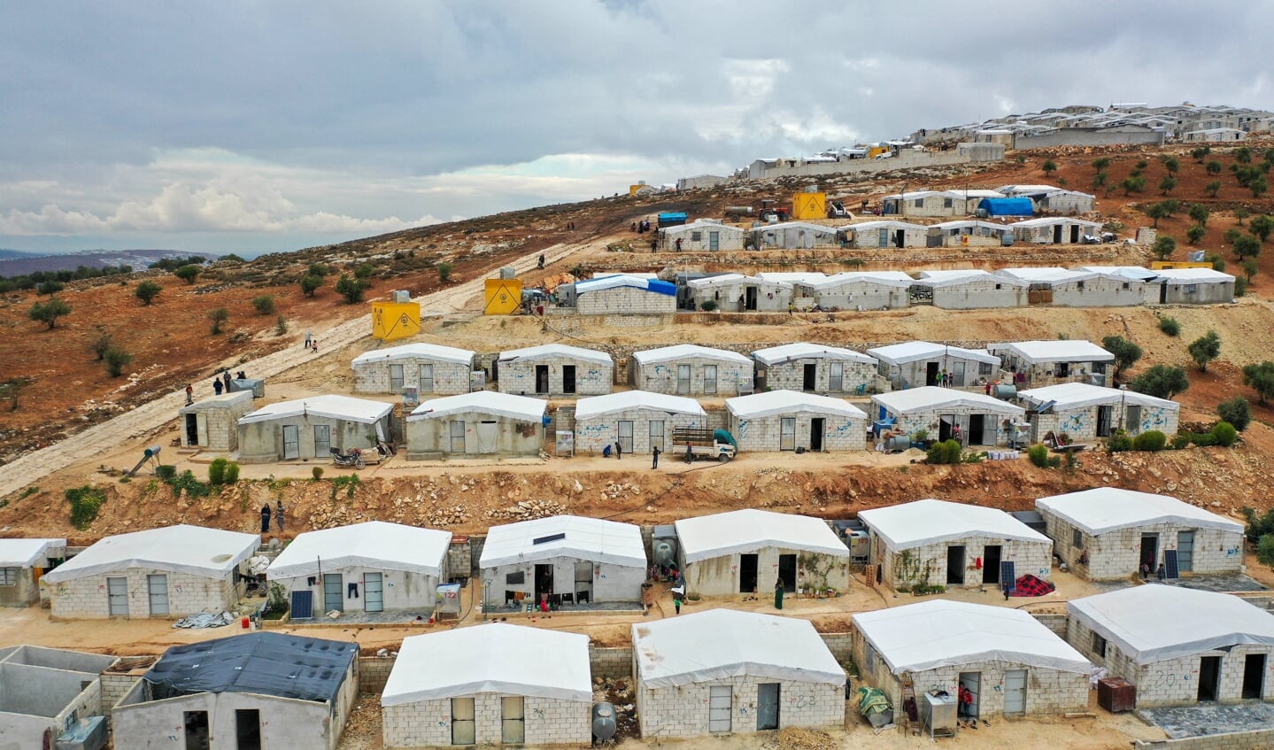 Een kamp met vluchtelingen uit Syrië en Irak.