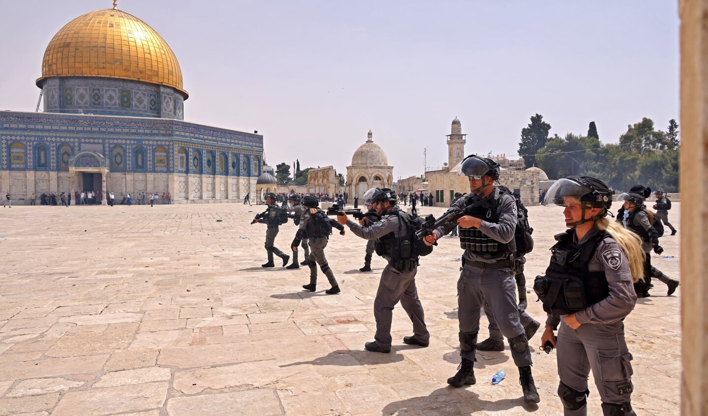 Vrijdag greep de Israëlische politie opnieuw hard in bij de Al-Aqsamoskee.