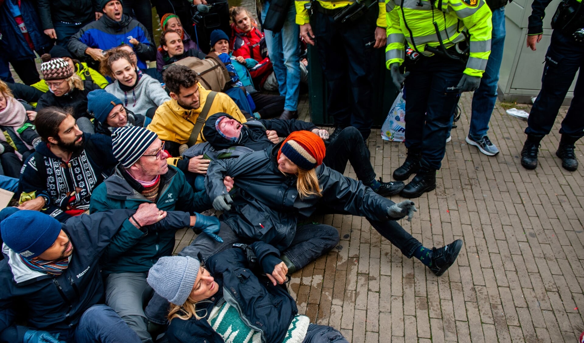 Klimaatactivisten van Extinction Rebellion.