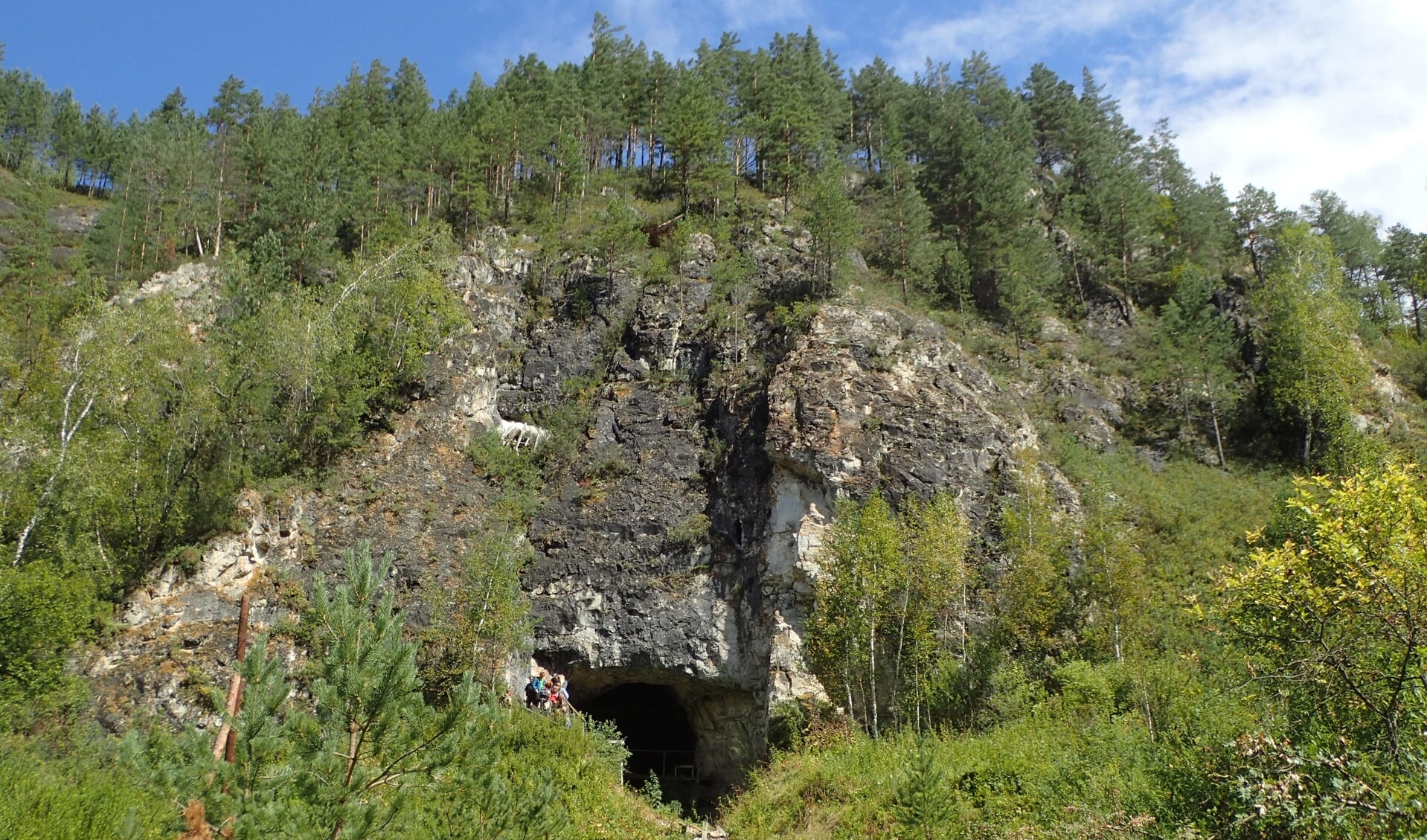 De grot waar de fossielen zijn gevonden