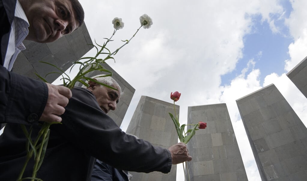 Het monument voor de slachtoffers van de Armeense genocide, in de Armeense hoofdstad Yerevan. (beeld afp / Karen Minasyan)