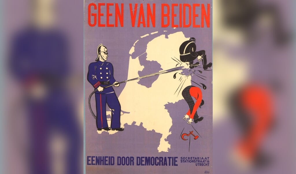 De beweging Eenheid door Democratie zocht een uitweg uit de crisis door zich tegen fascisme en communisme te keren. (beeld nd)