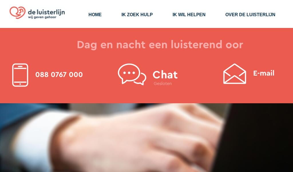 De Luisterlijn biedt een luisterend oor voor steun in moeilijke situaties, of voor wie 'gewoon' even wil praten. (beeld ND)