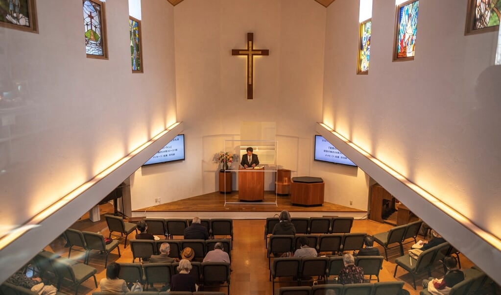 Christelijke gemeenschappen in Japan zijn vaak niet zo groot, zoals deze kerk in Fukushima. (beeld Philip Fong / afp)