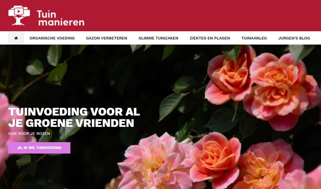 Harm Bosma loopt dankzij de video's van tuinmanierenshop.nl met een stuk meer zelfvertrouwen door z'n tuintje. (beeld nd)