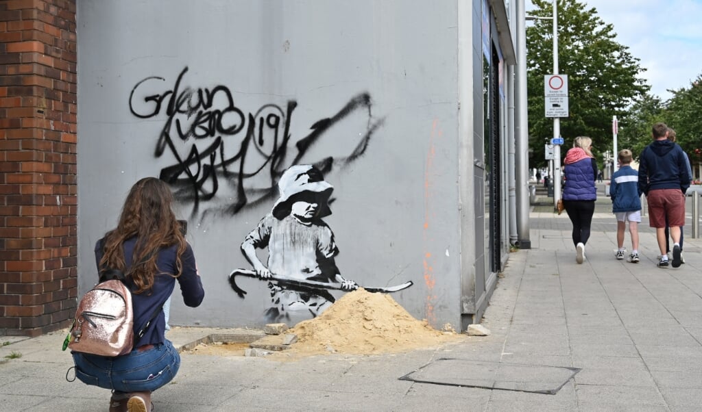 Kunst of vandalisme?  (beeld afp / Justin Tallis)