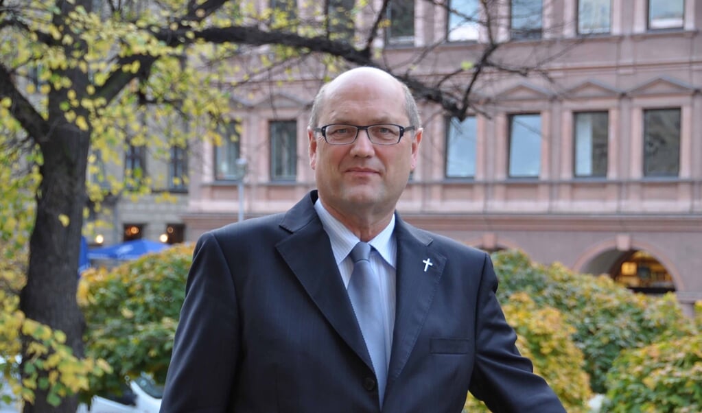 Martin Dutzmann, contactpersoon vanuit de Evangelische Kirche voor de Duitse en Europese politiek. (beeld pro / Anna Lutz)