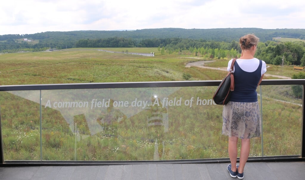 Vlucht 93 crasht op 11 september 2001 in een open veld bij Shanksville in de Amerikaanse staat Pennsylvania. Een monument herinnert eraan. (beeld Riekelt Pasterkamp)