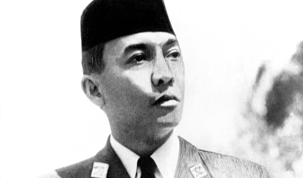 Soekarno’s ophitsende redevoeringen zullen zeker van invloed zijn geweest op het racistisch geweld van jongeren en nationalisten tijdens de Bersiap-periode (1945-1947) in Indonesië. Soekarno was de eerste president van Indonesië. (beeld anp)
