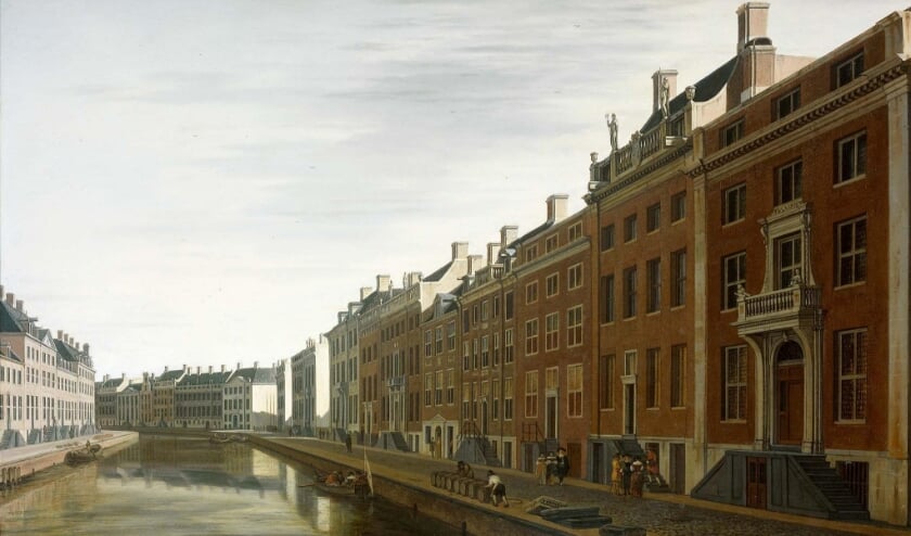 De bocht van de Herengracht (Gerrit Berckheyde, 1672). De architectuur was Frans geïnspireerd.