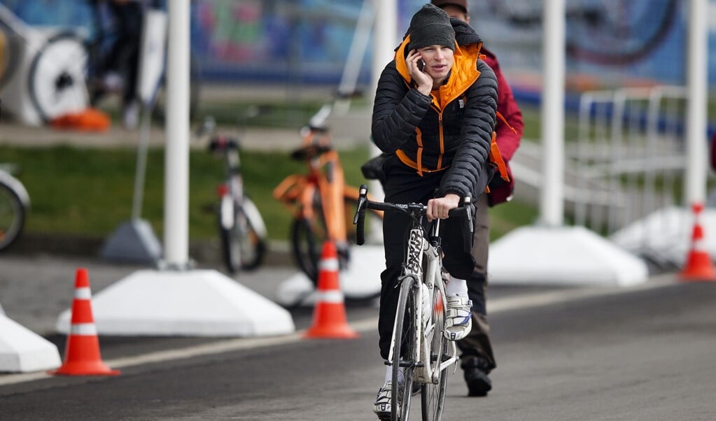 Sven Kramer tijdens de Olympische Winterspelen in Sochi.  (beeld anp / Jerry Lampen)