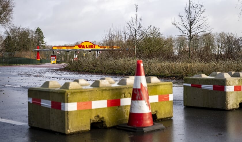 Terrein bij attractiepark Walibi Holland.