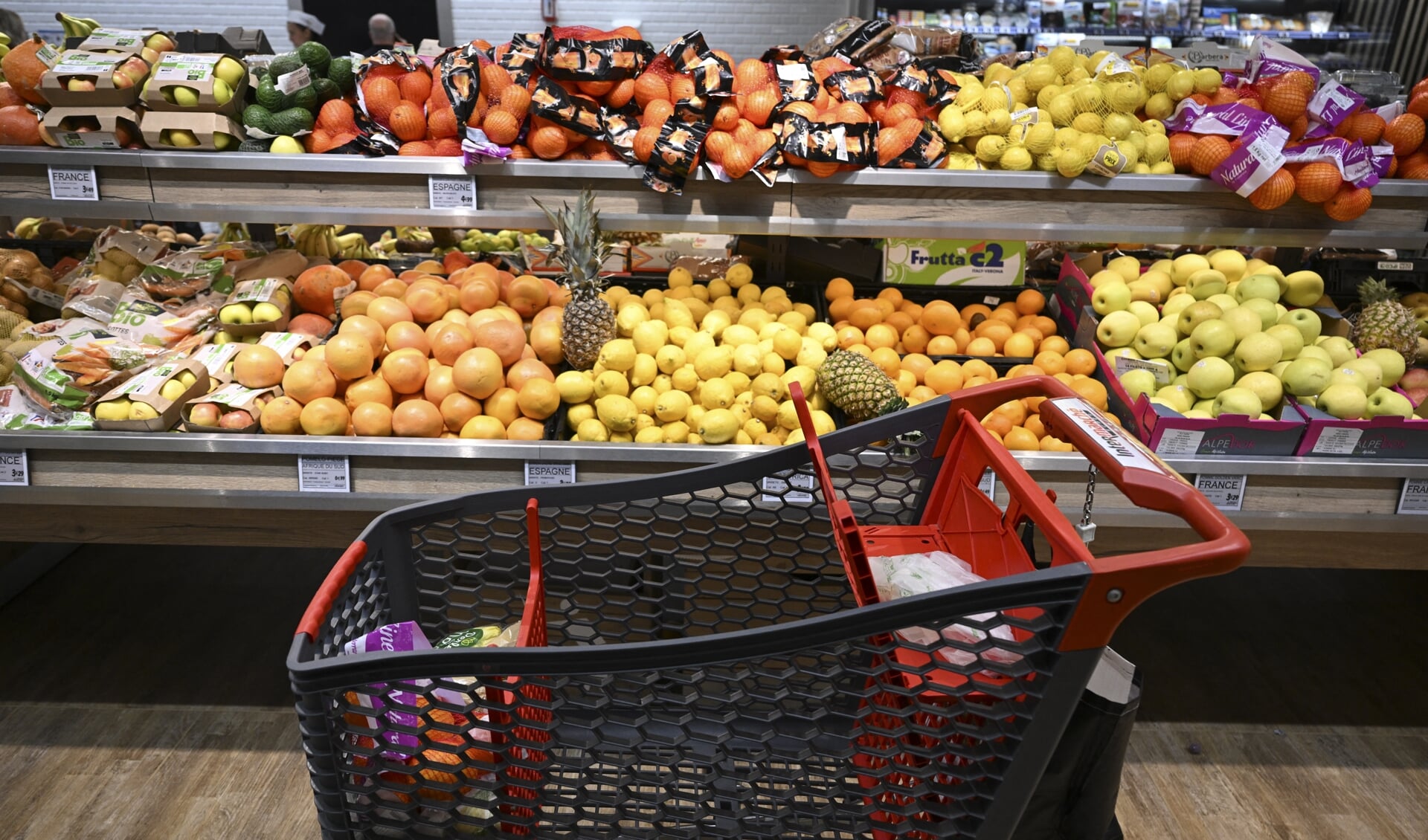 Fruit in de supermarkt