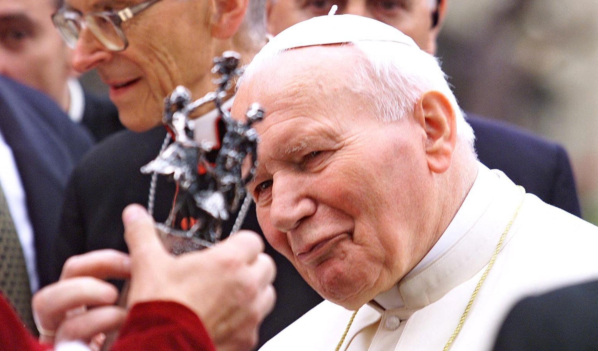 Paus Johannes Paulus II in 1999 tijdens een bezoek aan zijn voormalige aartsbisdom Krakau.