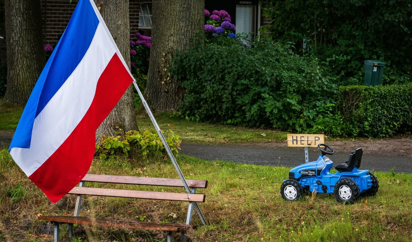Stil boerenprotest in Smilde, Drenthe