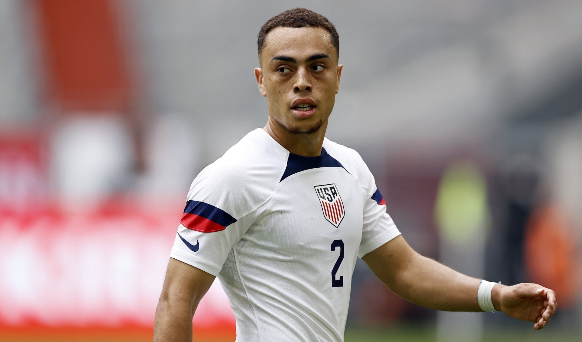 Voetballer Sergino Dest van het nationale elftal van de Verenigde Staten.
