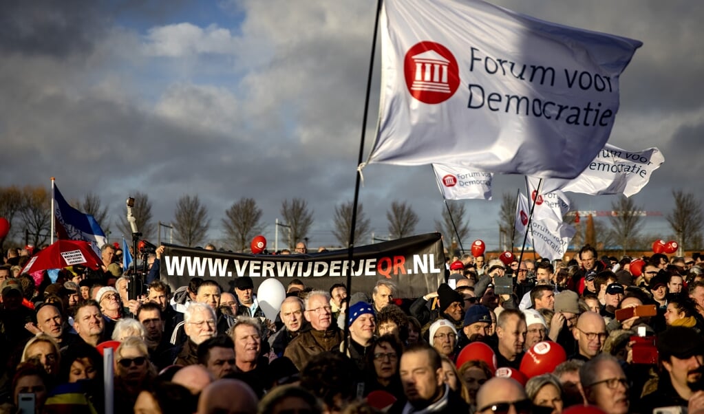 Het plan om eigen Forum-scholen en een pabo te stichten past in een breder streven van Forum voor Democratie om een eigen zuil te vormen: Forumland. (beeld anp / Ramon van Flymen)