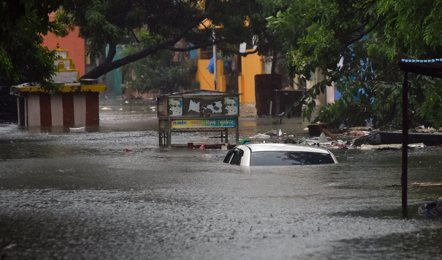 Overstromingen in Chennai, India.