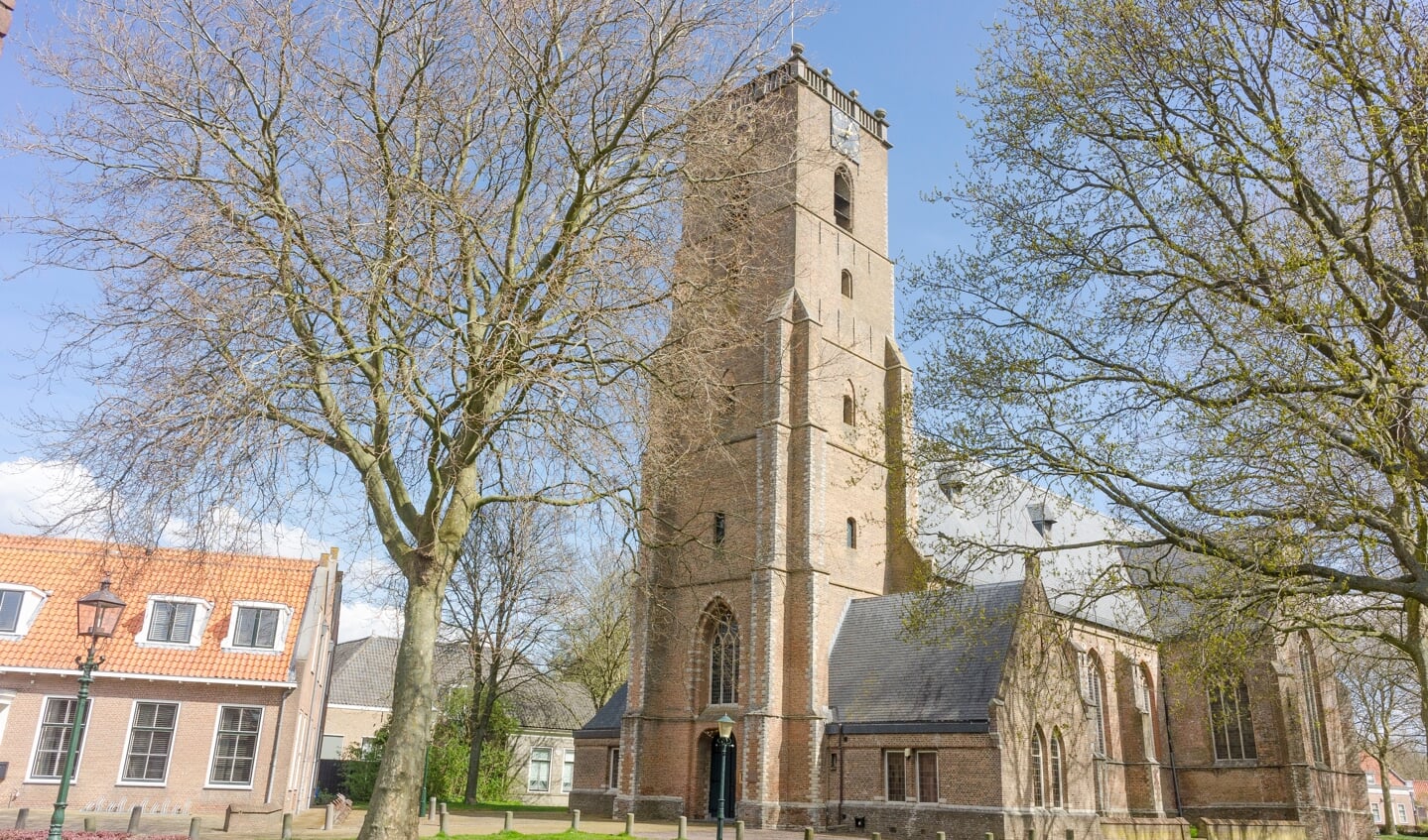 De hervormde dorpskerk van Middelharnis.