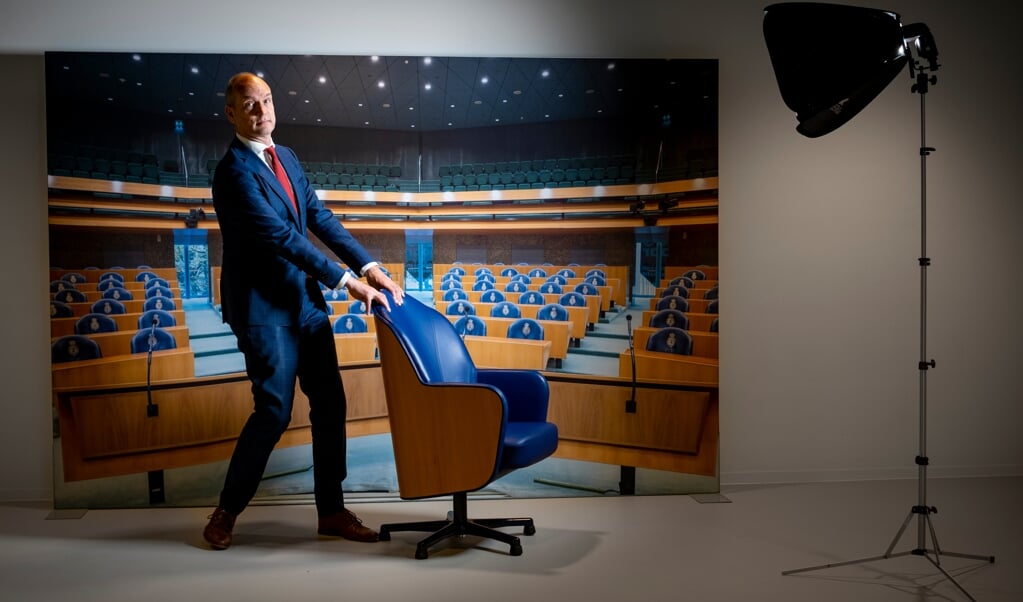 CU-fractievoorzitter Gert-Jan Segers: ‘Er zijn momenten waarop ik denk: dit is een parodie op politiek’  (beeld David van Dam)