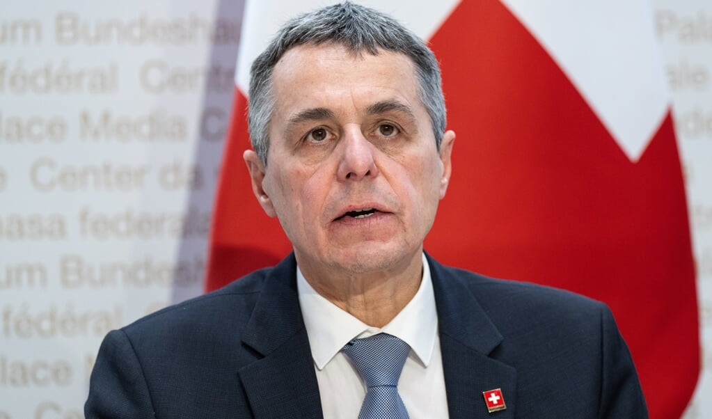 Zwitserlands president Ignazio Cassis.  (beeld epa / Peter Schneider)