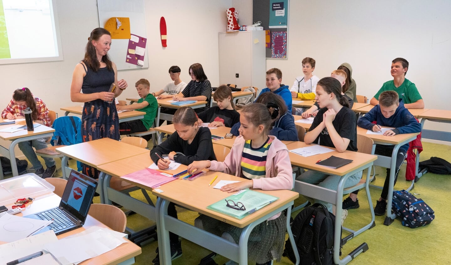 In Wageningen krijgen Oekraïense leerlingen les in een Internationale Schakelklas (ISK).
