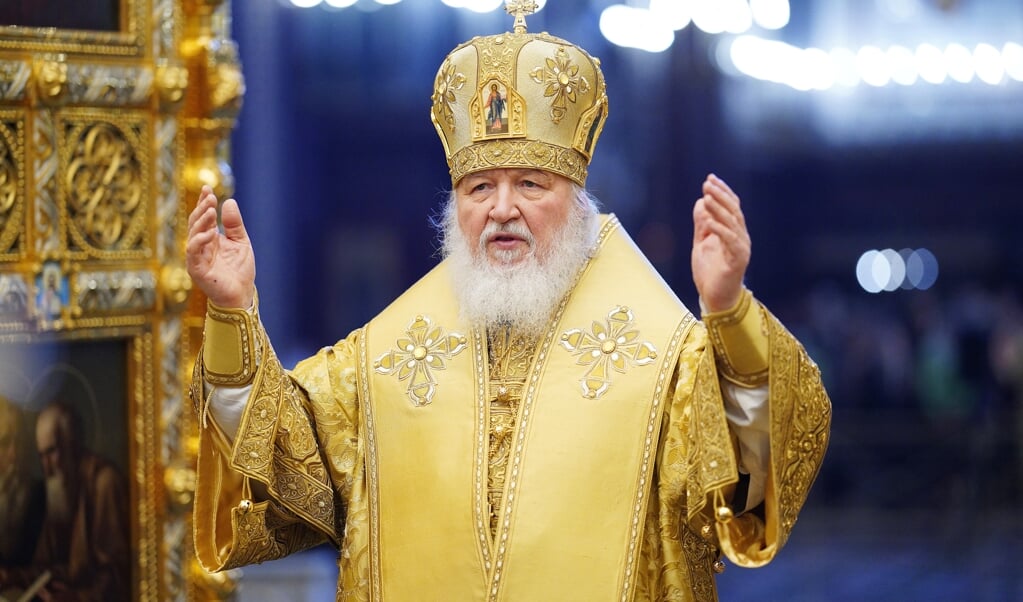 De Russisch-orthodoxe patriarch Kirill.  (beeld afp / Igor Palkin )