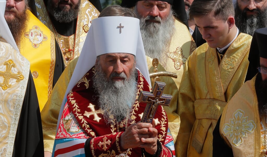 Metropoliet Onufry van de Oekraïens-Orthodoxe Kerk maakte zich eind mei los van het Moskouse Patriarchaat.  (beeld epa / Sergey Dolzhenko)