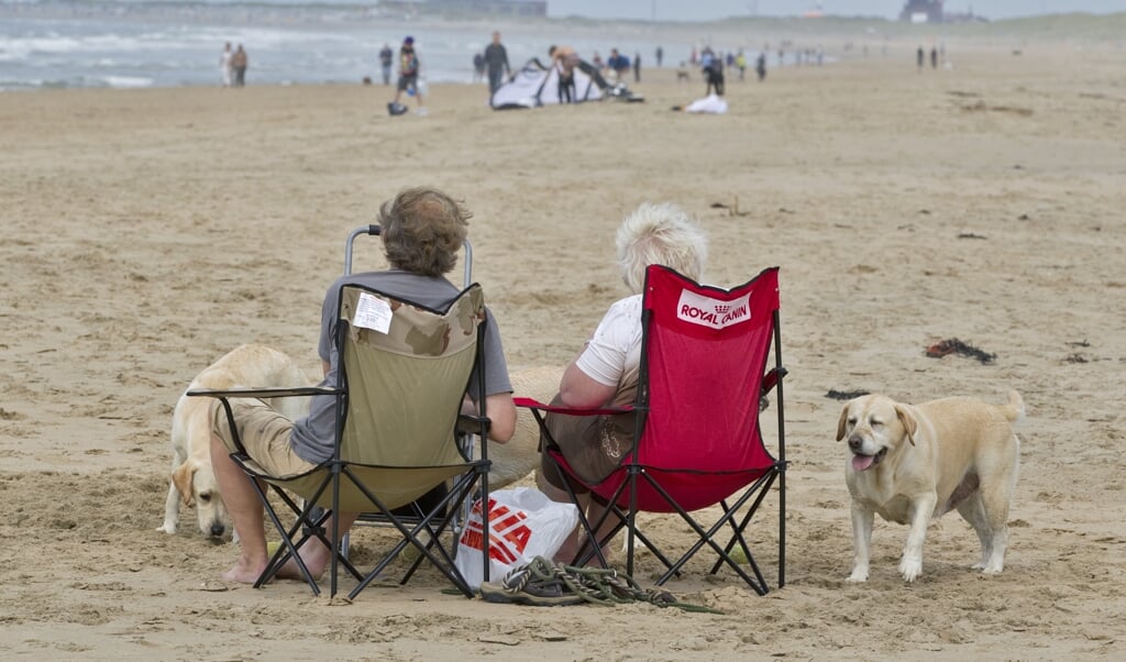 Ouderen op het strand van Bloemendaal aan Zee.   (beeld anp / Xtra Koen Suyk)