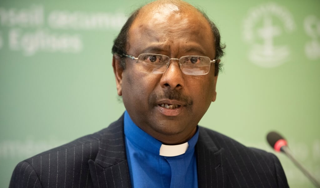 De gereformeerde theoloog en predikant Jerry Pillay uit Zuid-Afrika is de nieuwe secretaris-generaal van de Wereldraad van Kerken.  (beeld Peter Williams / WCC)