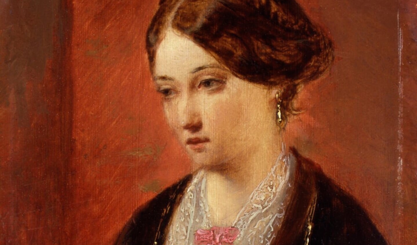 Portret van Florence Nightingale (rond 1840). Na een goddelijke roepstem kreeg ze een afkeer van haar rijke leventje.