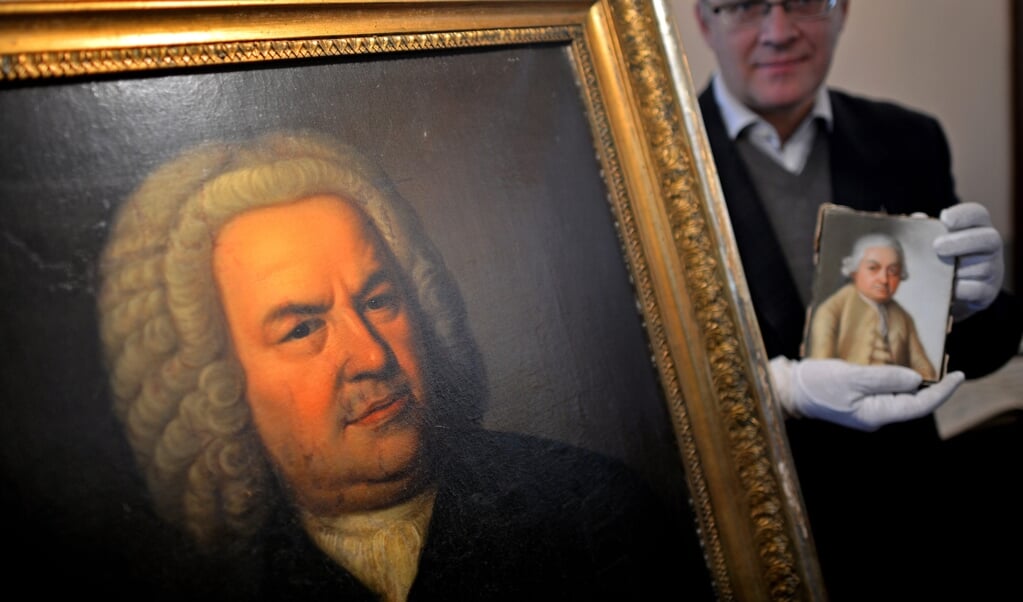 Een portret van Johann Sebastian Bach uit de collectie van het Bach-Archiv in Leipzig  (beeld epa / Hendrik Schmidt)