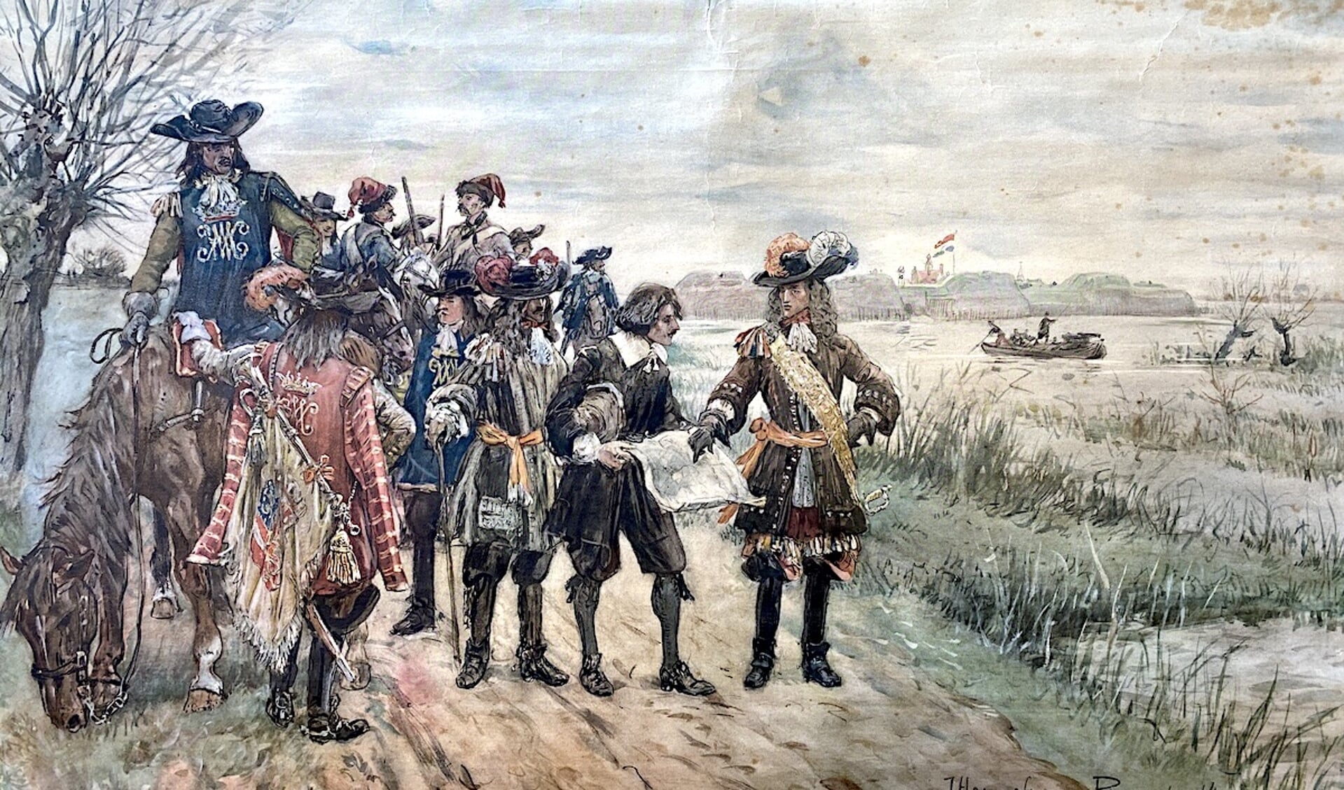 De Oude Hollandse Waterlinie. Schoolplaat van Jan Hoynck van Papendrecht uit 1912