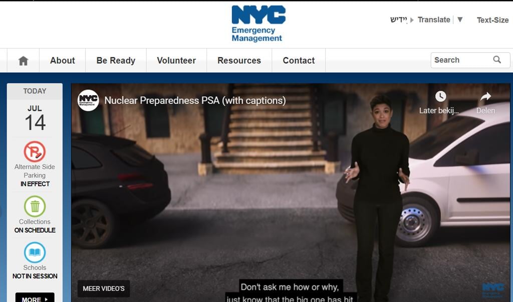 Instructievideo New York City - wat te doen in geval van een nucleaire aanval. (beeld new york city)