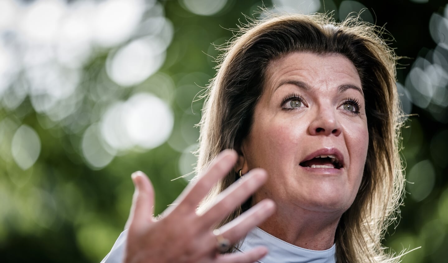 Christianne van der Wal-Zeggelink, minister voor Natuur en Stikstof, bij aankomst op het Binnenhof voor de wekelijkse ministerraad.