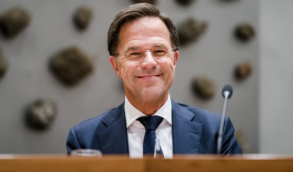 Premier Mark Rutte tijdens een debat in de Tweede Kamer.  (beeld anp / Bart Maat)