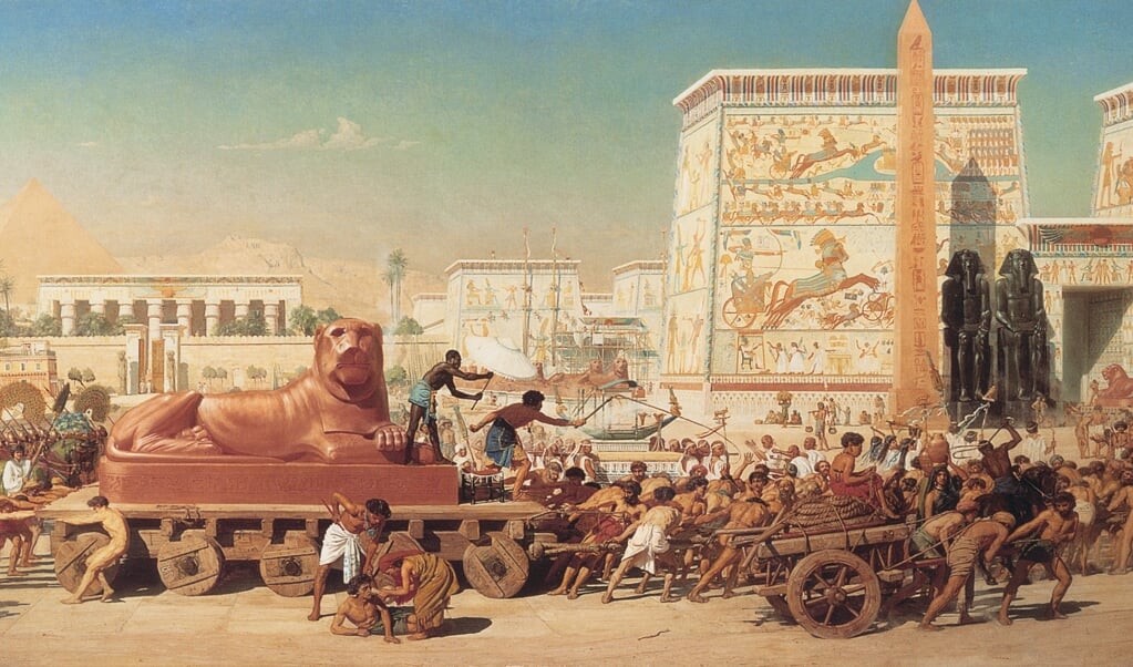 Edward Poynter verbeeldde de exodus in de late 19e eeuw.  (beeld wikimedia)