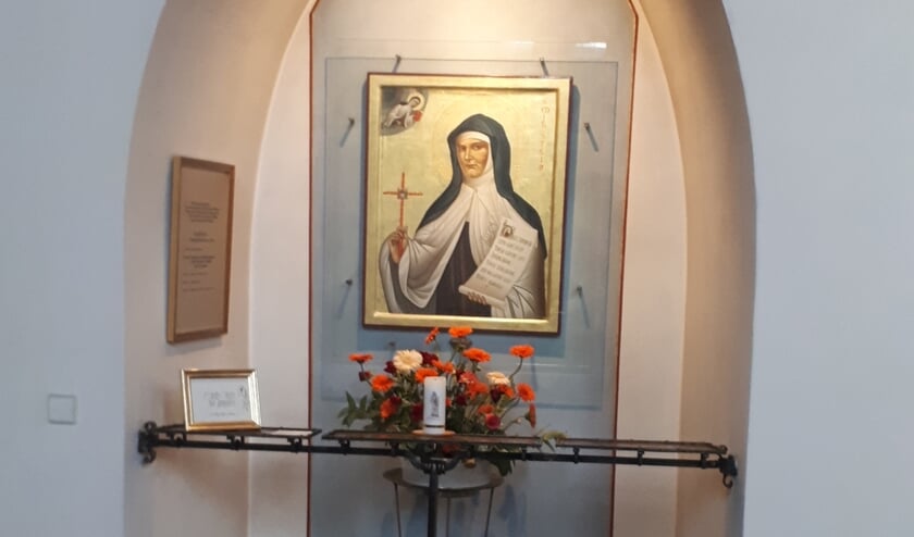 Icoon van Edith Stein in de doopkerk van Bad Bergzabern.