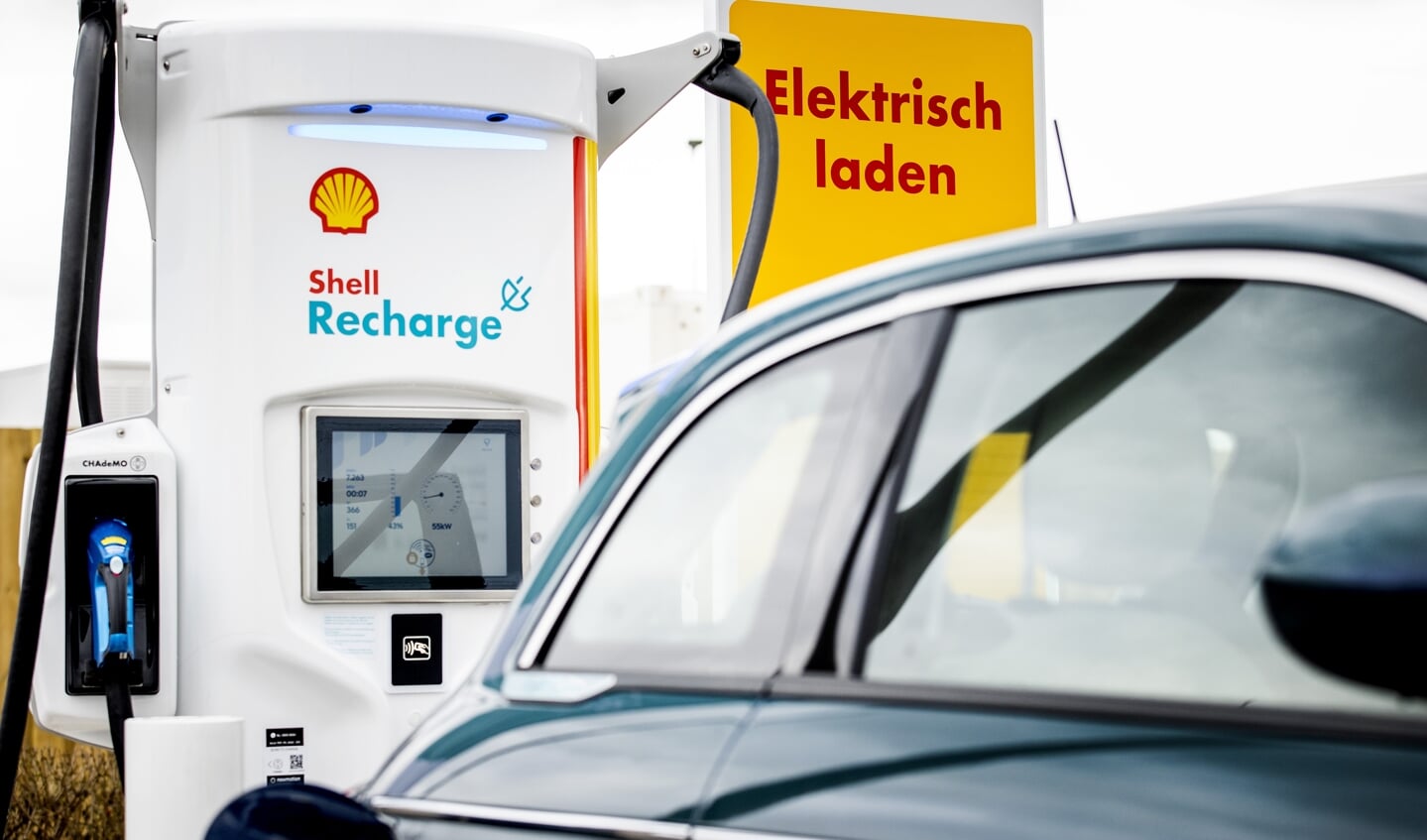 Laadpunt van Shell voor elektrische auto's.