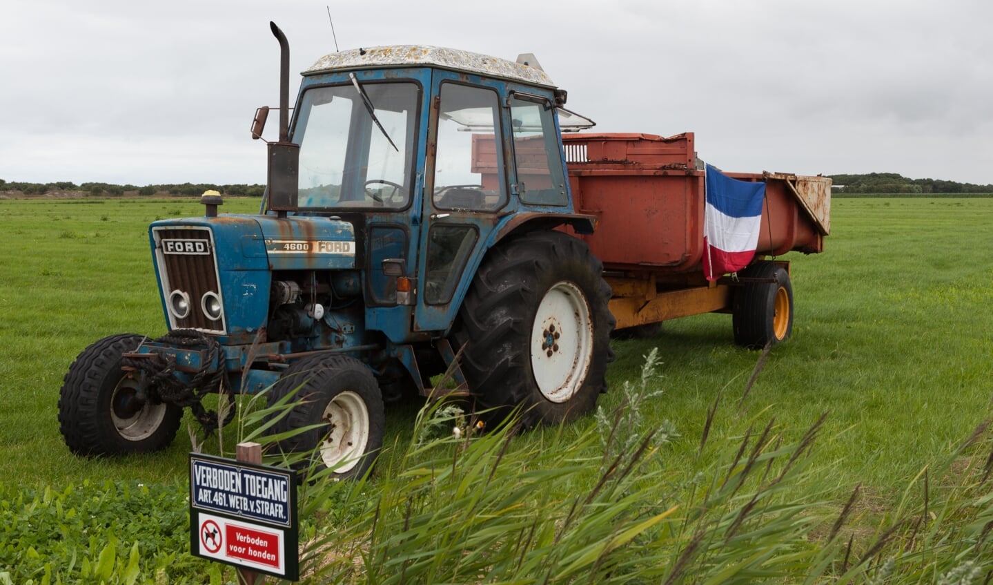 Ook op Schiermonnikoog protesteren de boeren tegen de stikstofplannen van het kabinet.