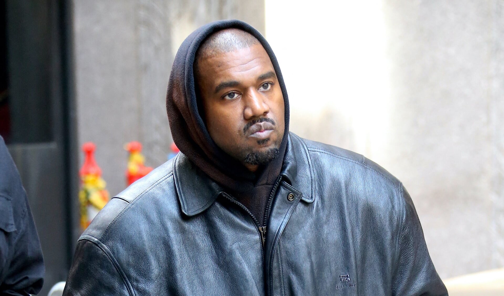 Kanye West in mei van dit jaar, op weg naar een modeshow in New York.