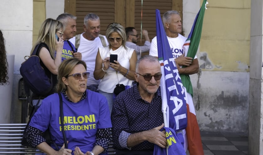 Aanhangers van Fratelli d'Italia.