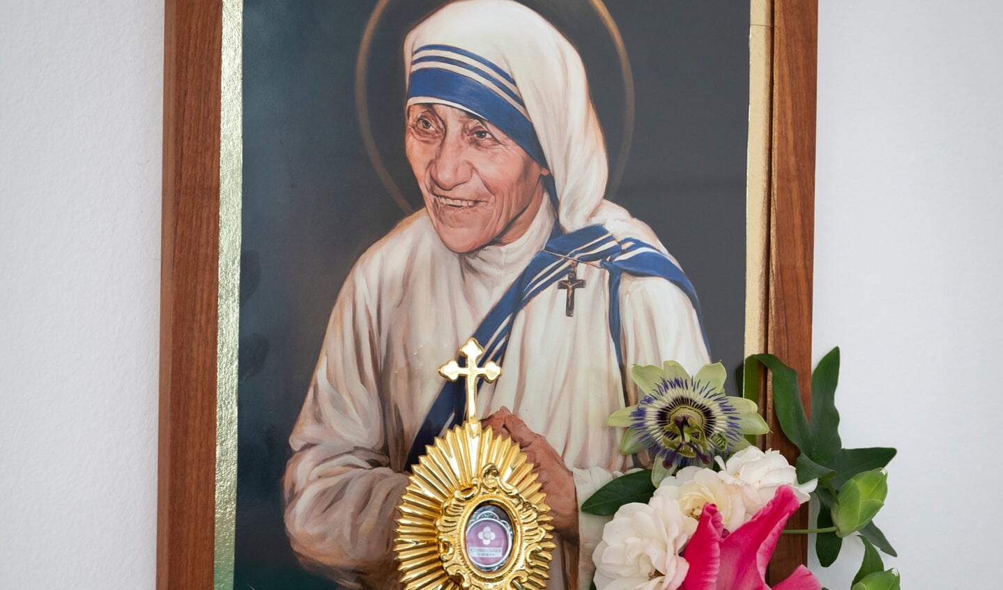 Moeder Teresa komt bij de zusters veelvuldig ter sprake. ‘Laten we het hebben over wat zij heeft gedaan. Niet over ons nu.’