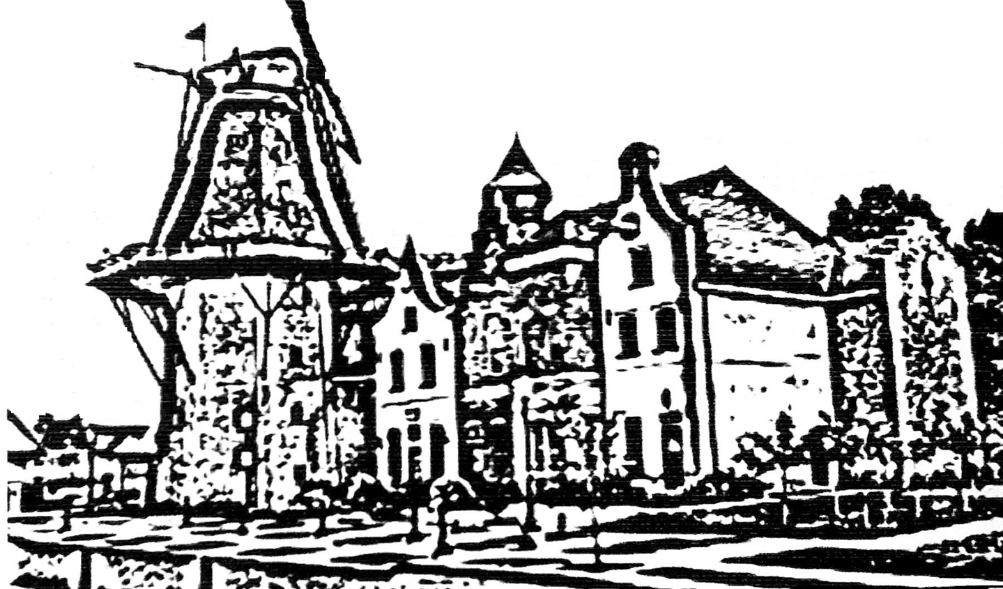 Het oude Pella in opbouw (tekening op omslag roman).