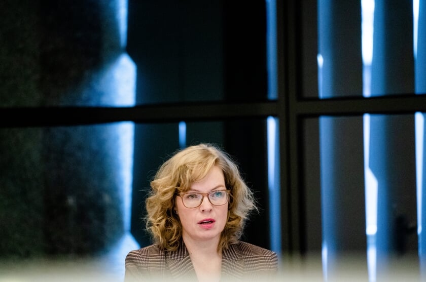 2021-02-11 11:36:46 DEN HAAG - Beatrice de Graaf van de Commissie Onderzoek Interlandelijke Adoptie, tijdens een technische briefing in de Tweede Kamer over het rapport Commissie Onderzoek naar Interlandelijke Adoptie in het verleden. Naar aanleiding van het rapport heeft minister Sander Dekker van Rechtsbescherming besloten om internationale adoptie op te schorten. ANP BART MAAT